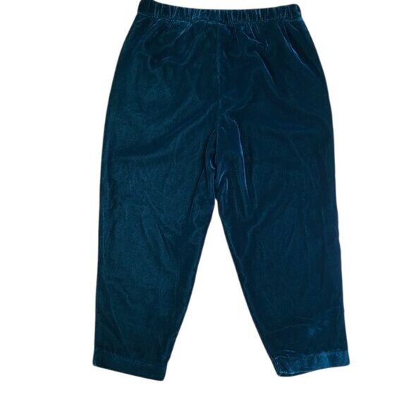 Gymboree Girls Emerald Green Velour Pants - Size 4 - Picture 2 of 5